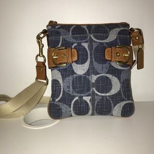 Authentic Blue Coach Crossbody Bag